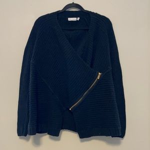525 America Navy Asymmetrical Sweater